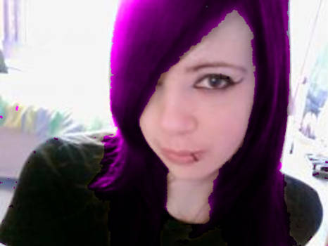 me with purple hair