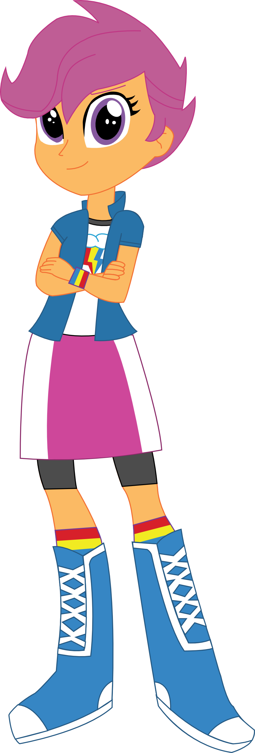 Equestria Girls Scootaloo (Rainbow Dash's clothes)