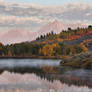 first light on the Tetons