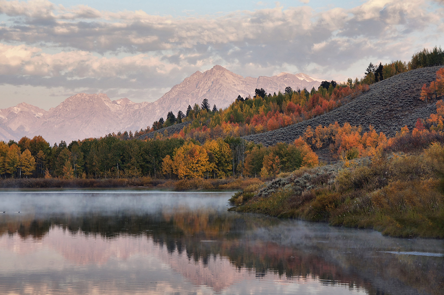 first light on the Tetons