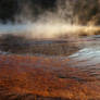 Last Rays on the Grand Prismatic Hot Springs