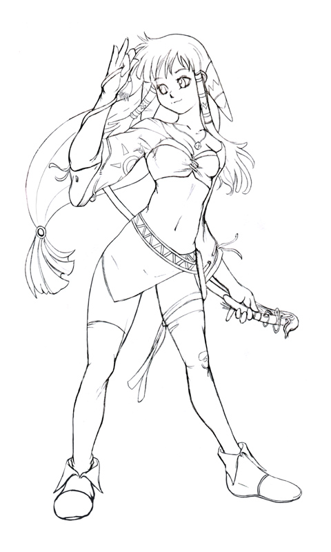 Feena Lineart