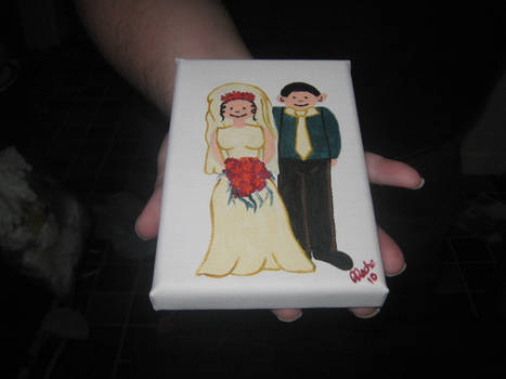 mini wedding canvas