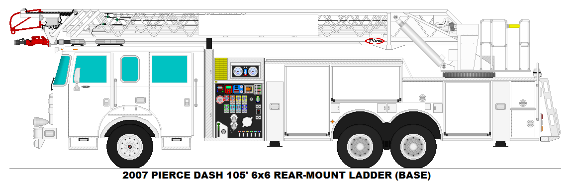 Pierce Dash 105' 6x6 RM Ladder base