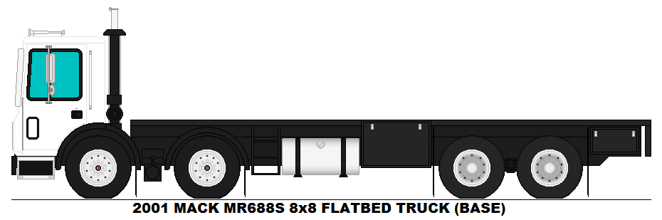 Mack MR688S 8x8 Flatbed truck base