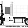 Ford CF-8000 Line Striper Truck base
