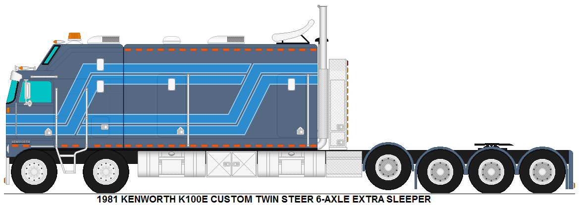 Kenworth K100E custom extra sleeper