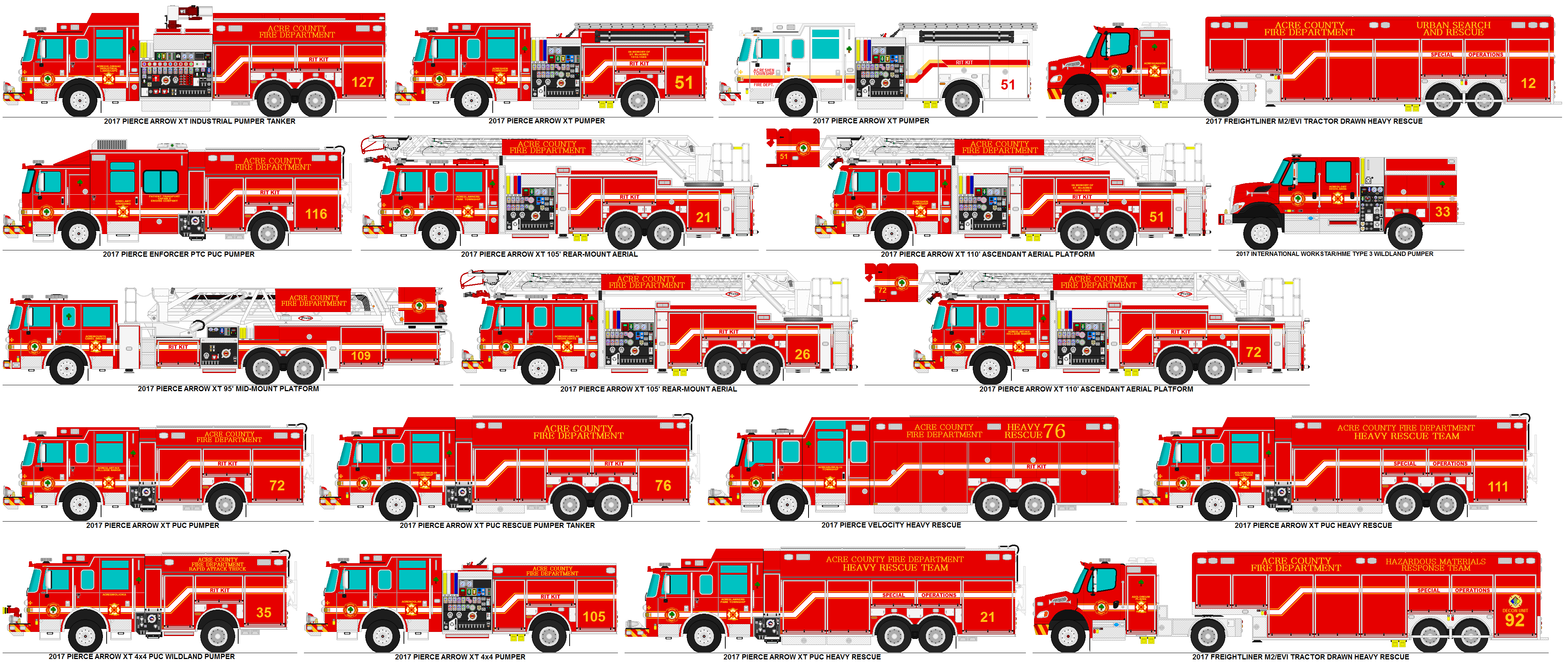 Acre County Fire Dept. Apparatus roster by MisterPSYCHOPATH3001 on ...