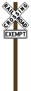 Exempt railroad crossing sign by MisterPSYCHOPATH3001 on DeviantArt