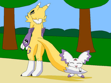 Calumon with Renamon's Tail