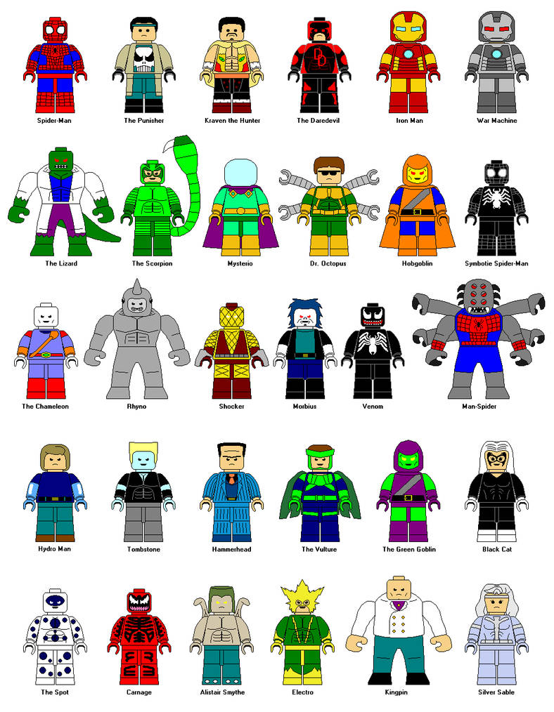 LEGO Spider-Man characters by Gamekirby on DeviantArt