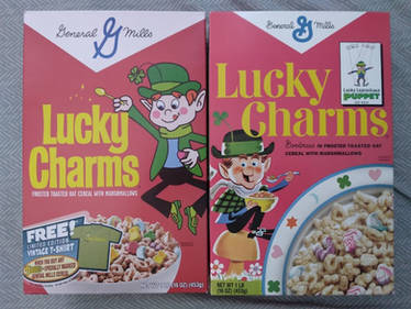 Old School Lucky Charms Cereal Boxes