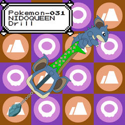 Pokemon Keyblade 031 - Nidoqueen by Gamekirby