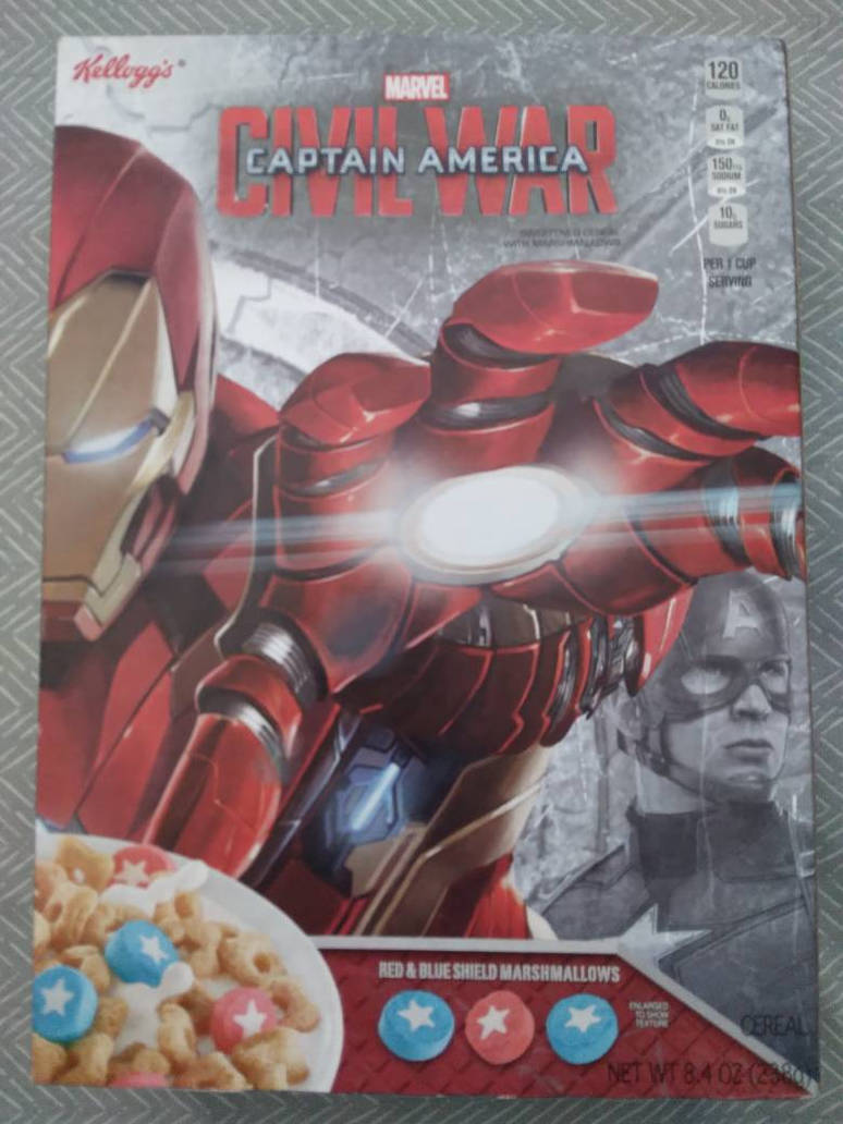 Civil War Cereal box, Iron Man side. by Gamekirby on DeviantArt