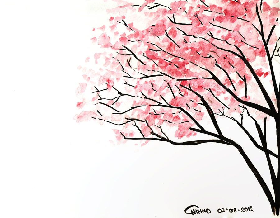 Как нарисовать дерево сакуры. Сакура рисунок. Дерево Сакура рисунок. Сакура дерево нарисованное. Ветка Сакуры рисунок.