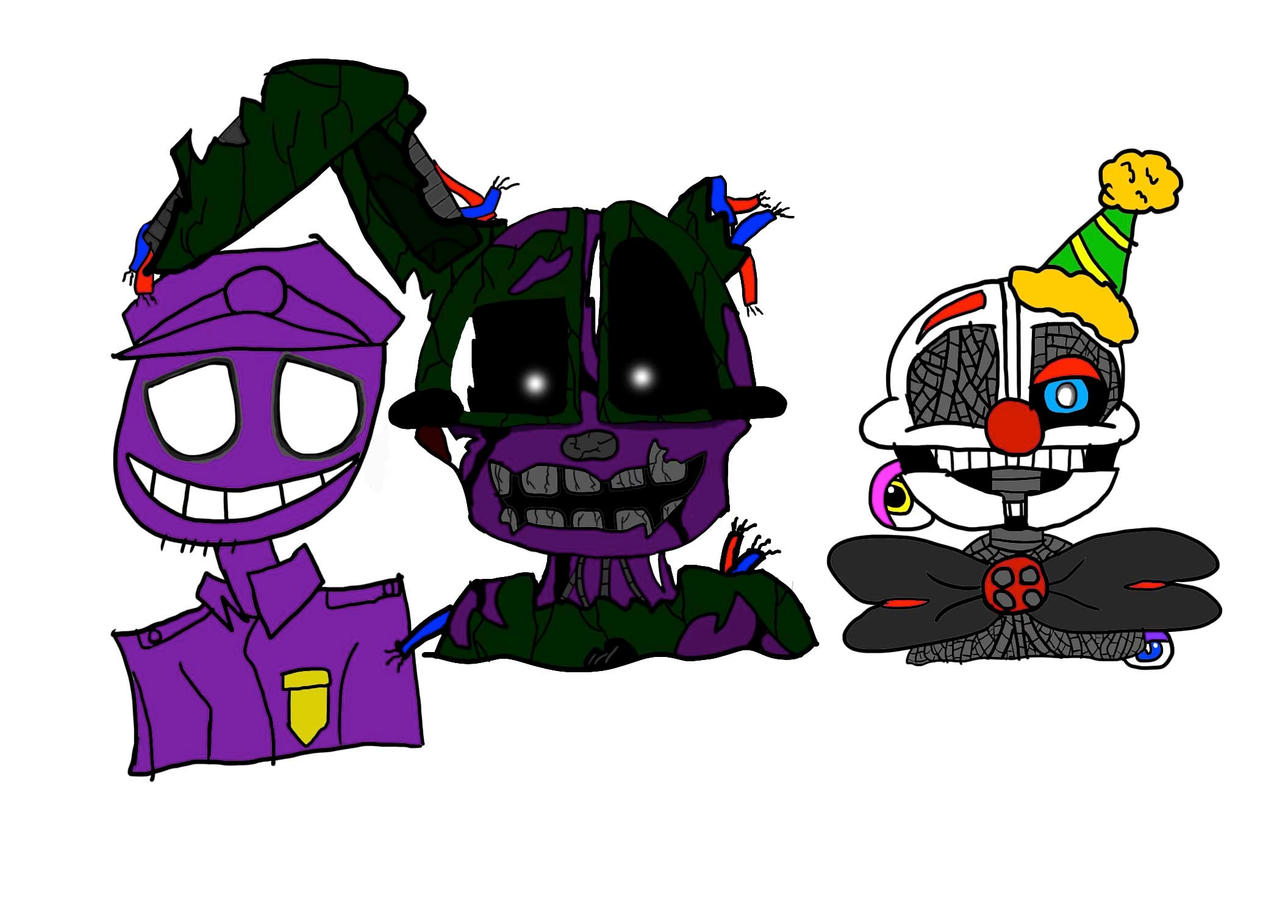 Spring Ennard PG, Springtrap, and Ennard by GoldenKai4522 on DeviantArt
