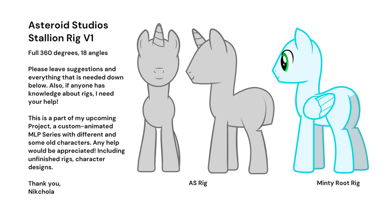 Mlp Animation Rigs StallionRigV1 - New MLP Series! by AsteroidStudiosNcp on DeviantArt