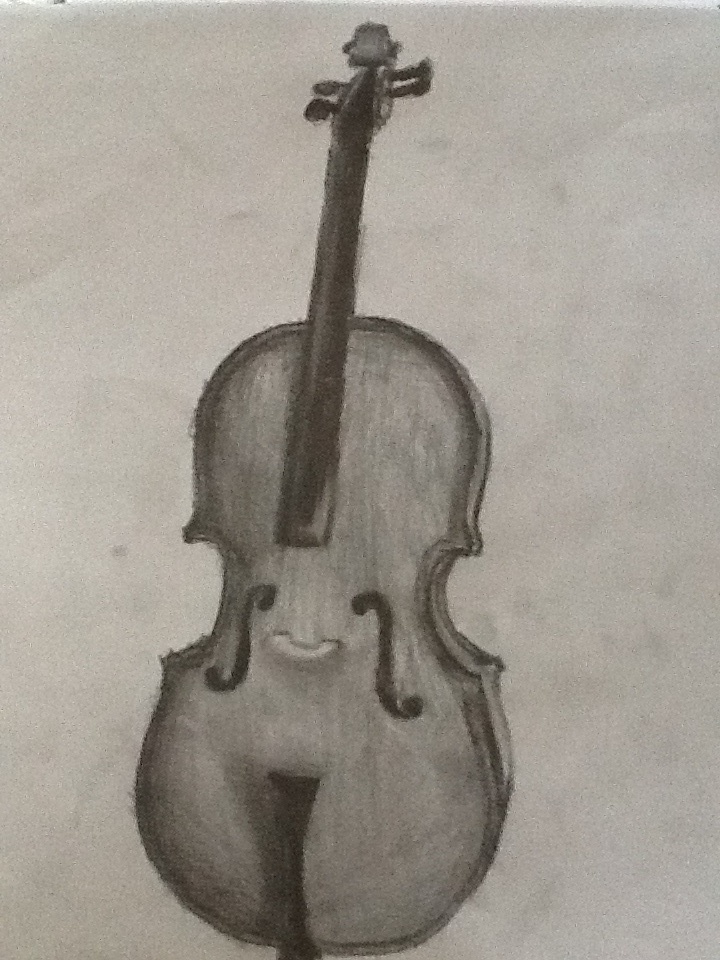 Brighter photo of cello drawing by dancininja on DeviantArt