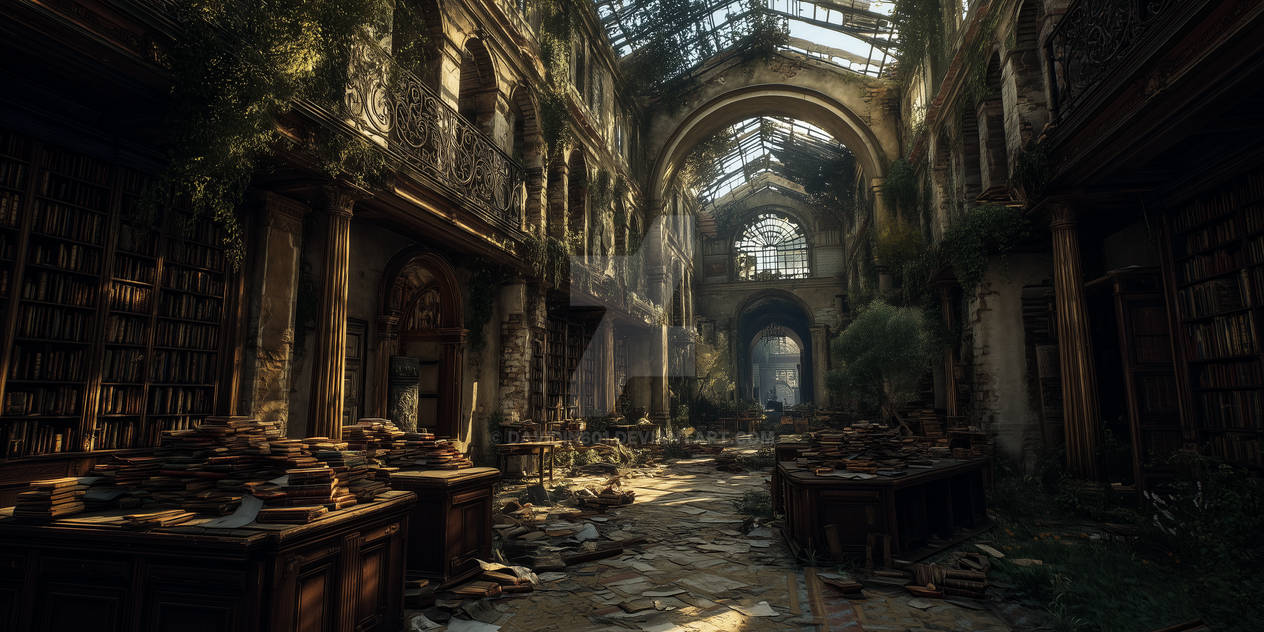 Ruined library by Davidin601 on DeviantArt