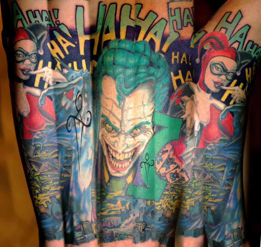 Joker And Harley Half Sleeve On 331erock By Natetheknife On Deviantart Joker And Harley Half Sleeve On 331erock By Natetheknife On Deviantart