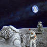 1975. Leonov on the Moon.