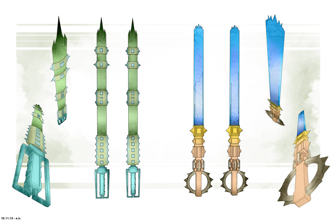 Two Weapons Fantasy Sword Concepts for Dual Wielders by Fixxelious on DeviantArt