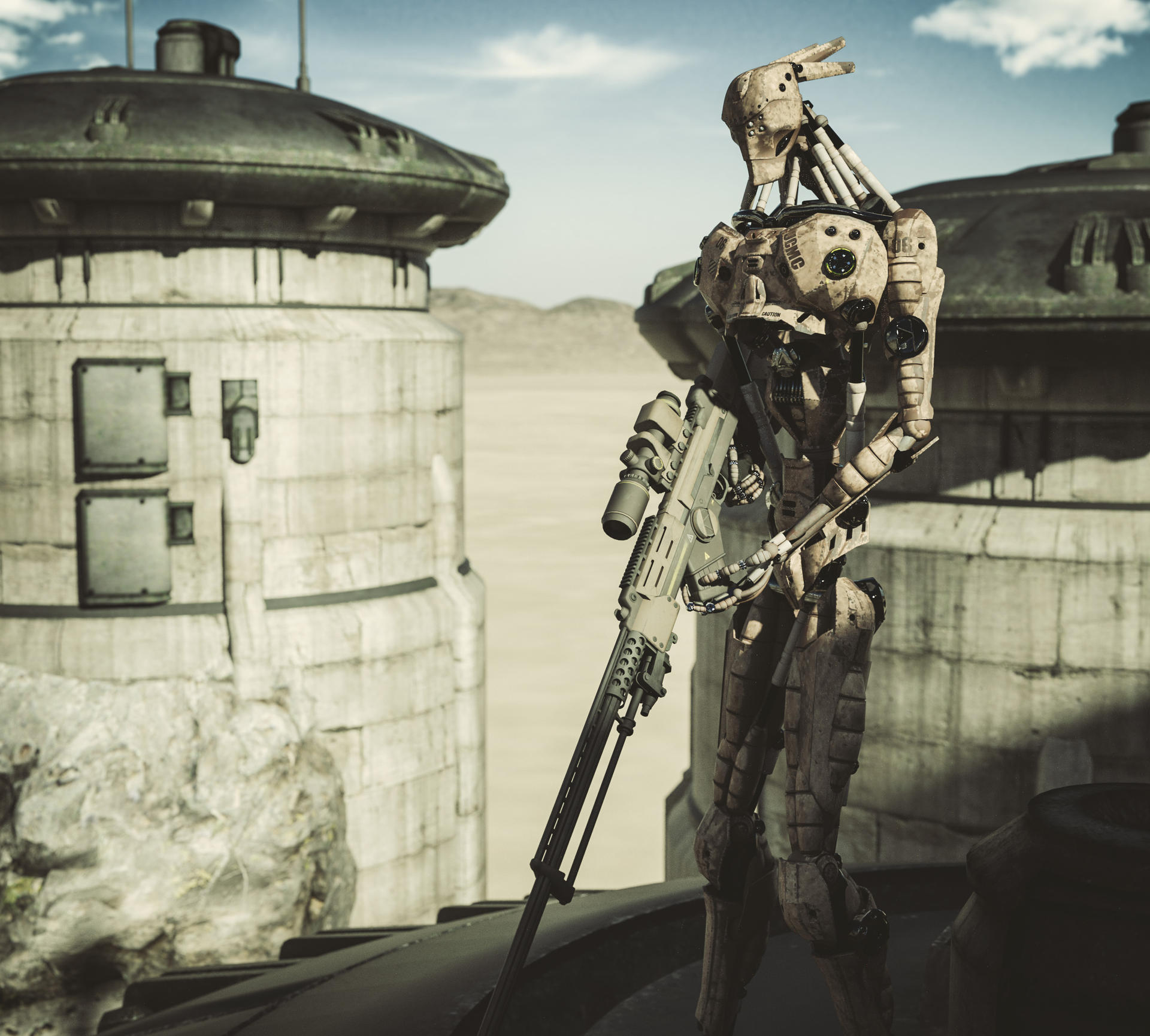 Sentry Border Sentry on the Border by Vagrant3D on DeviantArt
