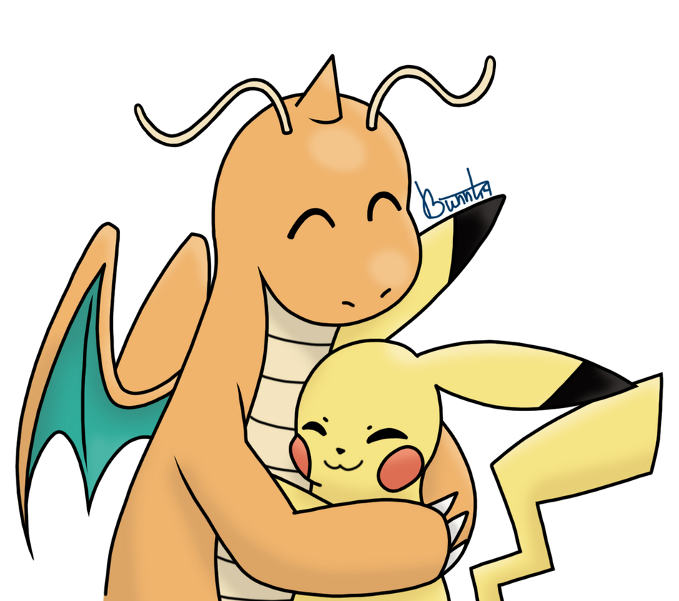 Dragonite Hug Pikachu By Bunnt14 On DeviantArt dragonite-hug-pikachu-by-bunnt14-on-deviantart