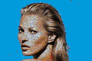 Kate Moss photo mosaic