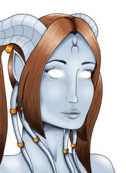 Draenei portrait colored