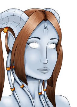 Draenei portrait colored