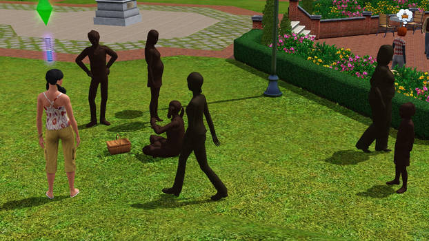 Sims3 - BeAStatue mod(petrification mod)and then