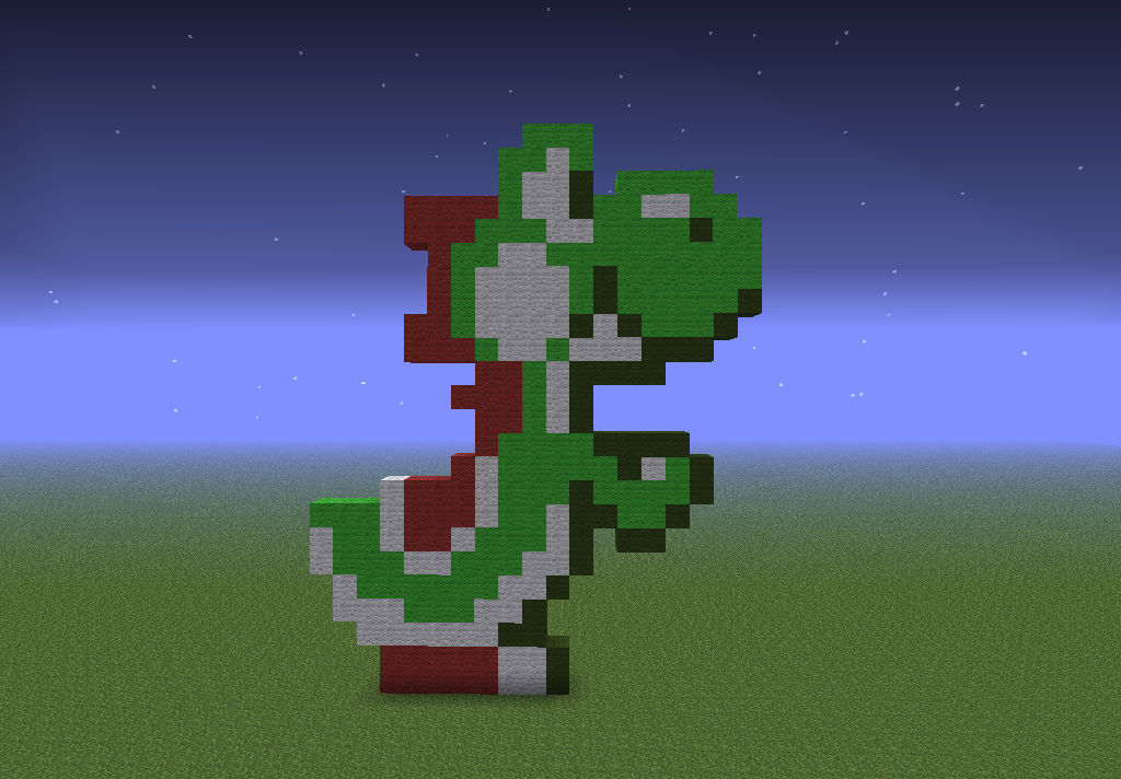 Yoshi Pixel Art (Minecraft) by Dimpsuu on DeviantArt