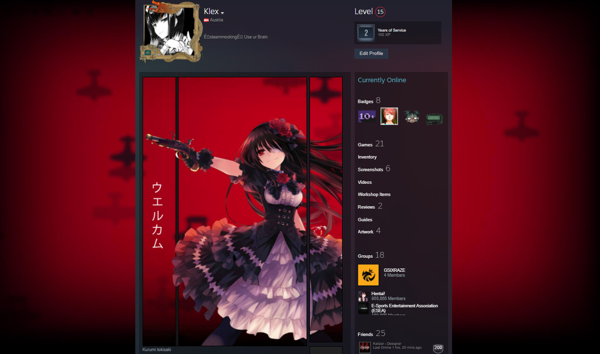 Free Kurumi Tokisaki Steam Artwork Showcase By Klex4 On Deviantart