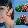 Piranha Plant earrings