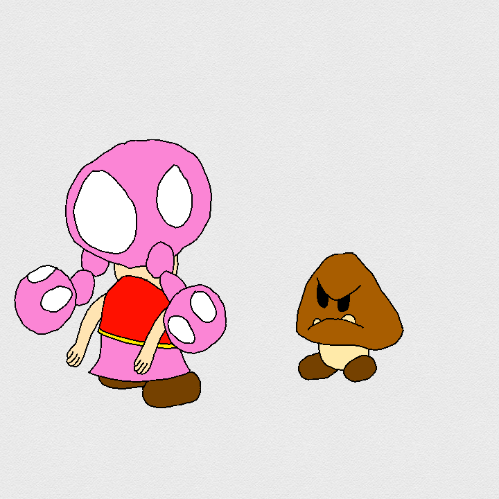 First Goomba Toaddette Stomps Her First Goomba by Romance-Fantasy on DeviantArt