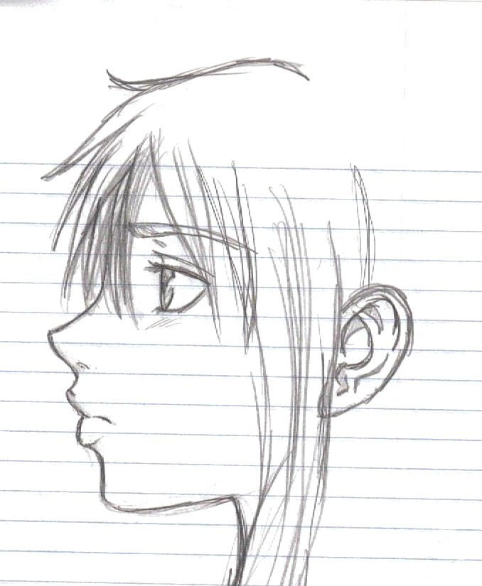 side profile sketch by TenruIllusion on DeviantArt