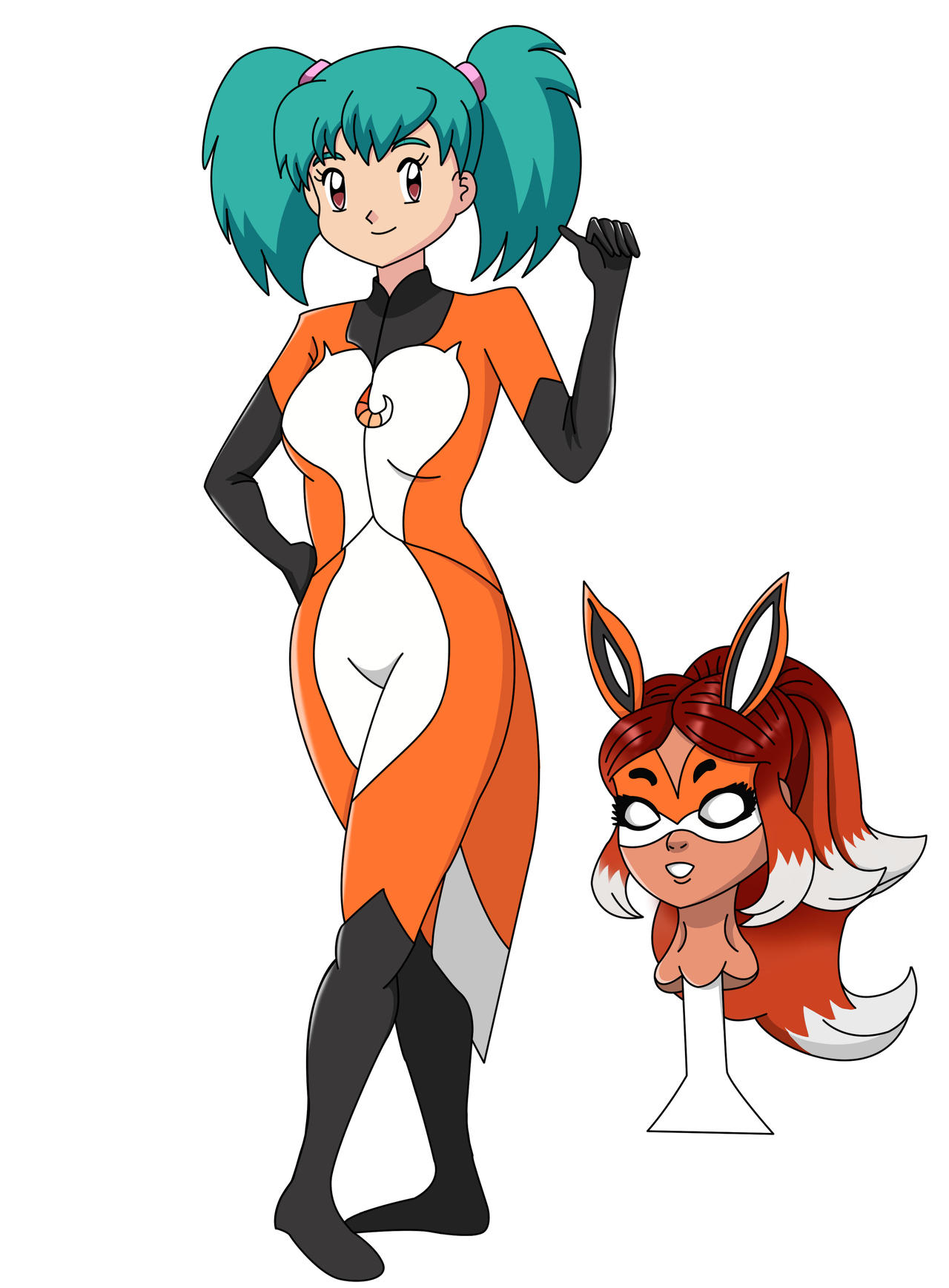 Rena Rounge Anime Duplica to Rena Rouge (Refined) by SkinSuitLover123 on DeviantArt