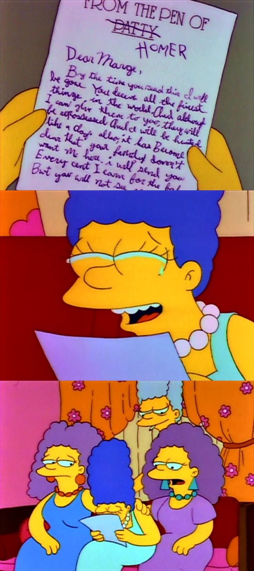 CARTA DE HOMERO A MARGE: