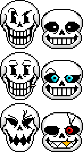 Sans and papyrus Dialogue heads by flambeworm370 on DeviantArt