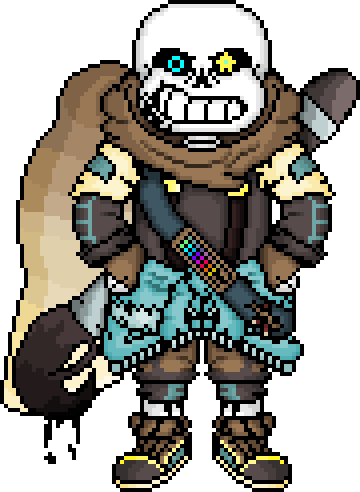 Ink Sans Body - Ink Sans Battle Sprite Transparent PNG - 570x920 - Free  Download on NicePNG