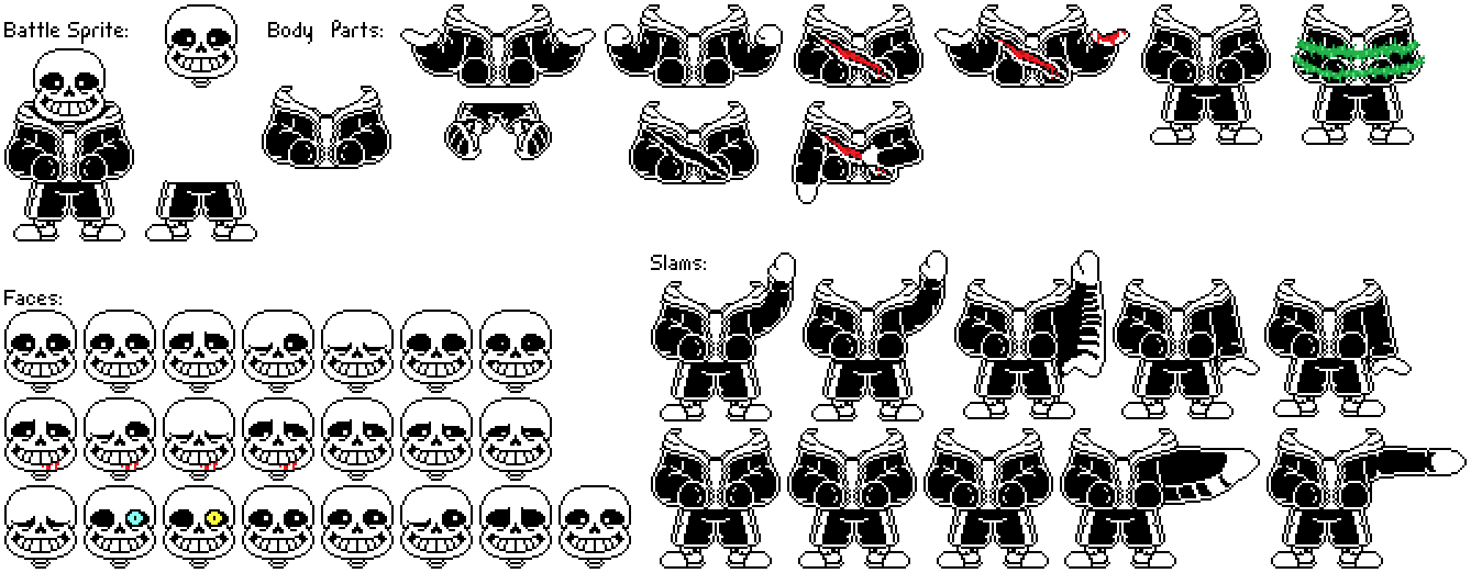 Undertale Sans Battle Sprite Sheet By Flambeworm370 On Deviantart