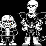 Underfell Sans and Papyrus battle sprites