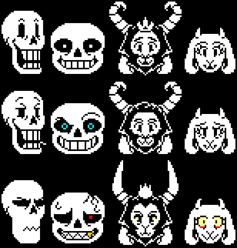 Sans and papyrus Dialogue heads by flambeworm370 on DeviantArt