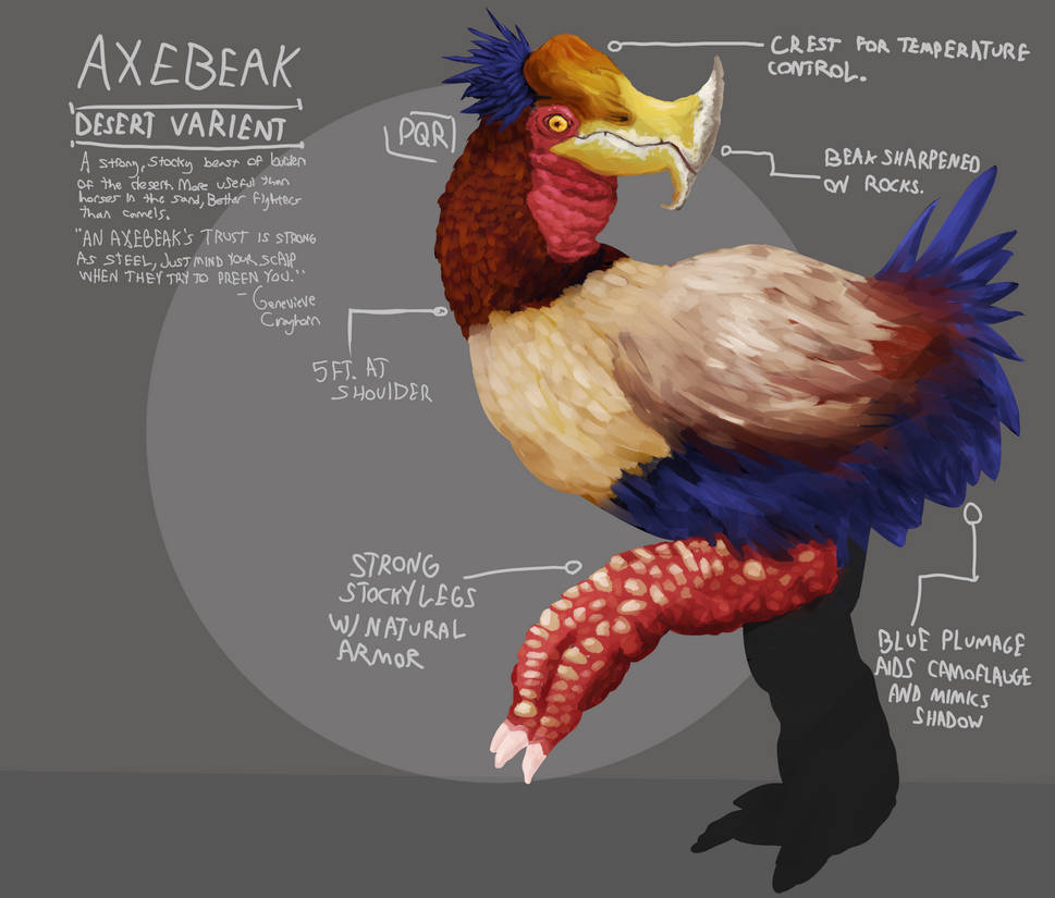 Axbeak Creatures Axebeak Desert Variant by jaycielantern on DeviantArt