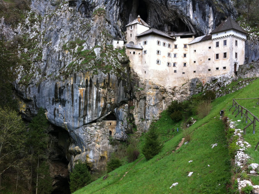 Predjama castle with cave