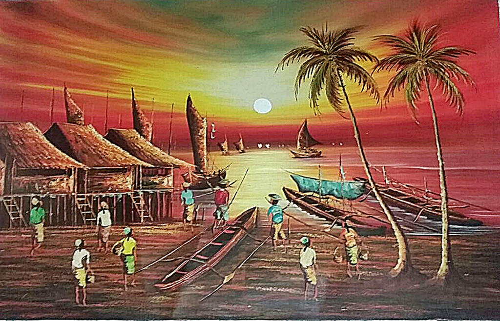 Sanur Sunset Bali Oil Painting by Art-On-Canvas on DeviantArt