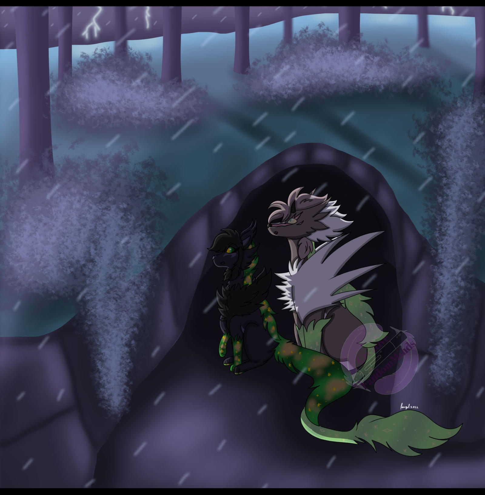 Hiding Together (Prompt: Summer Thunder)