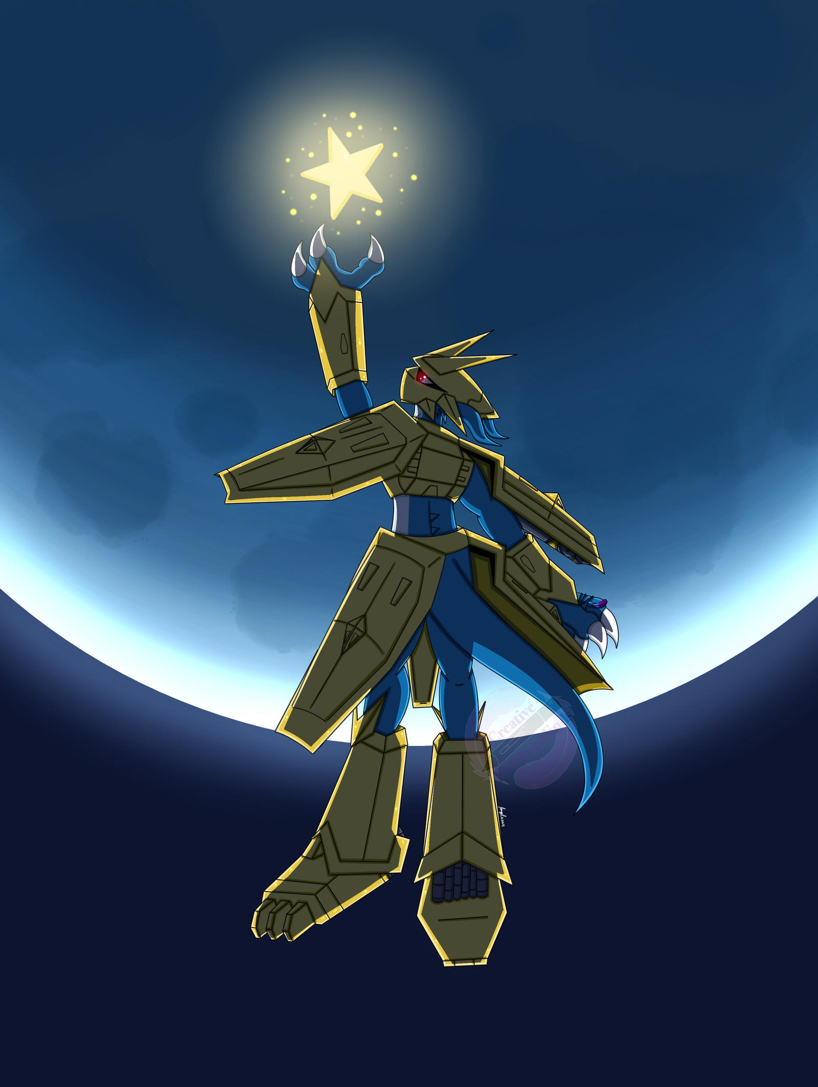 Lonely Star in the Sky (Digimon AU Shining Stars)