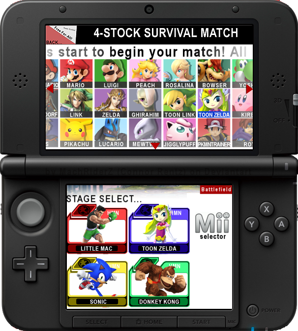 Super Smash Bros. for 3DS CHARACTER SELECT